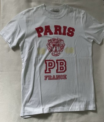 Pierre Balmain T-Shirt mit Print Kurzarm Herren Weiß Gr. S