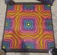 W25 SOLILOQUY 1968 VINTAGE BLACKLIGHT POSTER WESPAC VISUAL by Nancy Parker