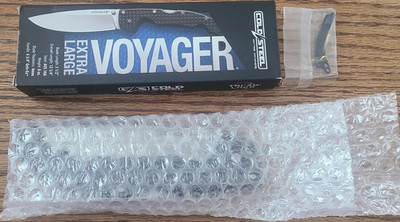 Cold Steel Voyager XL Drop Point AUS10A 5 1/2in Plain Edge 29AXB