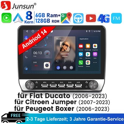 DAB+ Für Fiat Ducato 2006-2024 Carplay Android 15 Autoradio GPS Wifi SWC 6+128GB