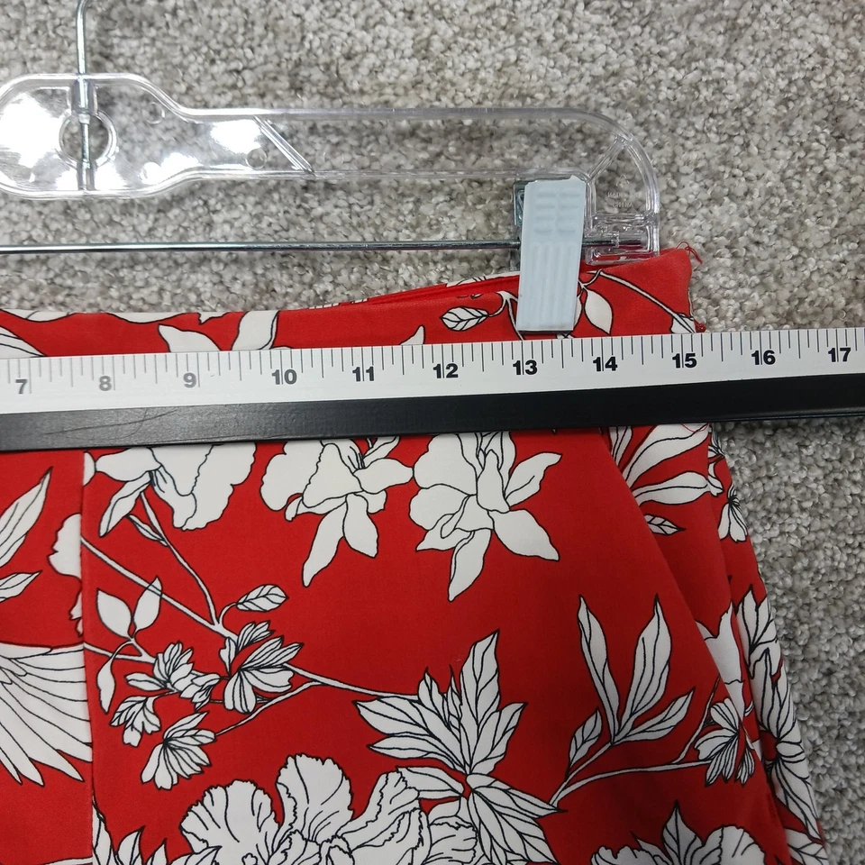 Pantalones Cortos Express Para Mujer 6 Rojo Blanco Estampado Floral Grúa Tiro Medio Pantalones Cortos Verano Foto 4 de 4