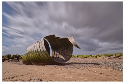 Mary's Shell, Cleveley's Beach in der Nähe von Blackpool, UK - 30'' x 20'' LEINWAND - STRAND