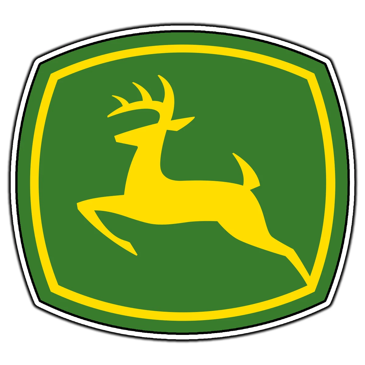 Paquete De 2 Pegatinas De Vinilo John Deere - Logo Leaping Deere 11 Pulgadas, Resistentes