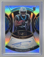 Trevor Etienne 2025 Panini Select #RSI-TEE Silver Prizm Rookie RC Auto