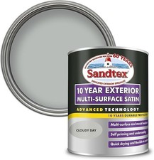 SANDTEX 10 YEAR EXTERIOR MULTI-SURFACE SATIN PAINT 750ML FOR METAL WOOD PLASTIC