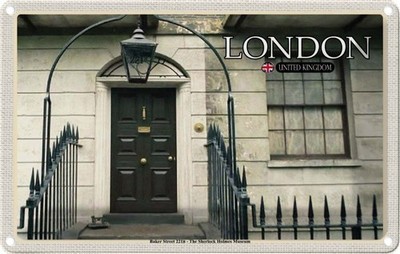 Blechschild 20x30 cm London The Sherlock Holmes Museum Bildmotiv Reisemotiv Aben