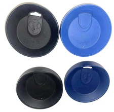 Lot of 4 Replacement 24 oz Genuine Tervis Tumbler Lids  Blue and Black