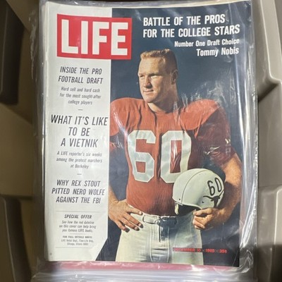 Life Magazine December 10, 1965 Tommy Nobis Cover Pro Football Draft Illustrated