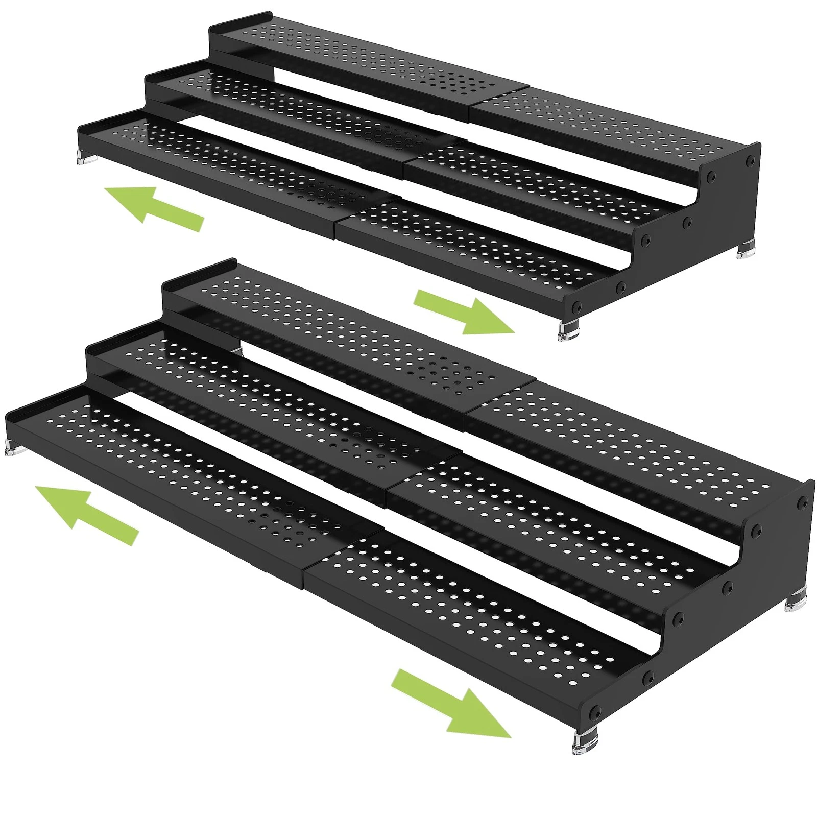 Metal Spice Rack Organizer for Cabinet, 3 Tier Expandable Spice Storage shelf...