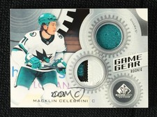 2024-25 Upper Deck SP Game Used Gear Rookies 22/25 Macklin Celebrini #GG-MC 1v3