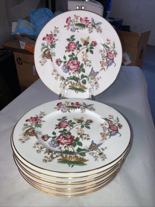 (10) 8” Wedgwood Charnwood Bone China Salad Plates & (1) 9” Luncheon Plate Exc