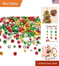 Versatile Craft Bells Set - 200 Colorful Jingle Bells for Holidays  More