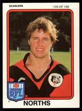 Scanlens 1981 rugby league card #139 Paul McCaffery North Sydney Bears