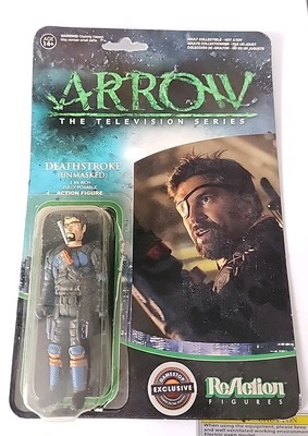 Arrow TV Series Deathstroke Unmasked Action Figure Funko Reaction