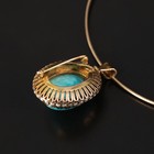 14K Gold Turquois Seed Pearl Converter Pendant Wire Choker Statement Necklace — photo 3