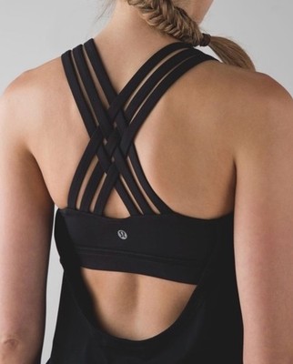 Lululemon Womens Beat The Heat Sleeveless Athletic Tank Top Black Size 4 Yoga