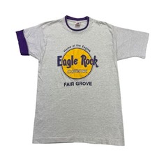 Vintage Shirt Mens Large L Gray Purple Eagle Rock Country Fair Grove Made in USA