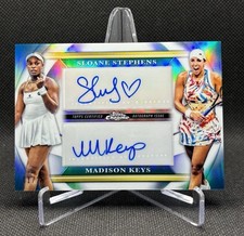 2024 Topps Chrome Tennis Dual Auto Sloane Stephens Madison Keys #CDA-SK 1/25