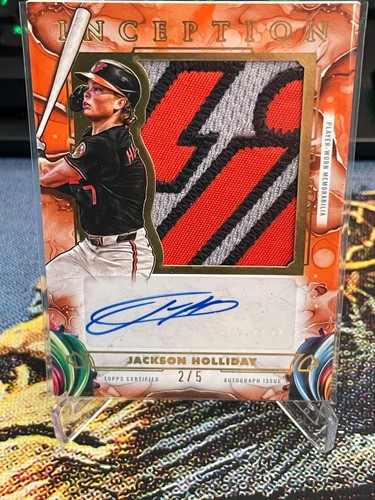 2026 Topps Inception Jackson Holliday Patch Auto 2/5 Color Match RARE ORIOLES!!!