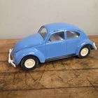Vintage 1960s Mini Tonka Toys Pressed Steel Blue Volkswagen Beetle VW Bug