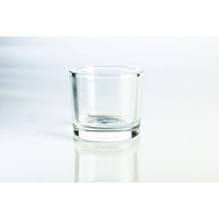 Inna-Glas Rundes Teelichtglas - Windlicht Glas John, Klar, 8Cm, Ø 9Cm