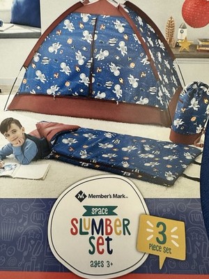 Kids 3 Pc Astronaut Slumber Set - Tent, Sleeping Bag, and Carrying Bag