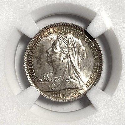 1900 Six Pence 6P England Great Britain NGC MS63 Silver Coin .925