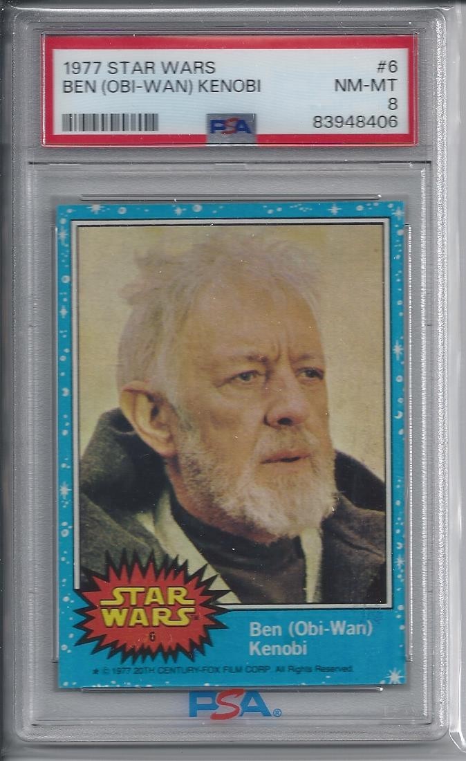 1977 Topps Star Wars Series 1 Ben (Obi-Wan) Kenobi #6 -  PSA 8 NM-MT