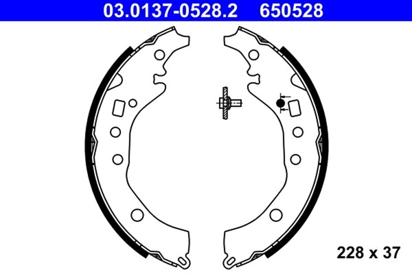 ATE Bremsbackensatz 03.0137-0528.2 FüR Yaris Verso Toyota NSP130_ NSP130 Vvti-image