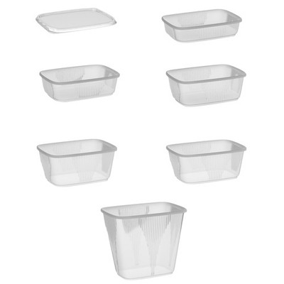 Rechteckbecher PP Einweg klar 125 150 200 250 300 500 ml Deckel zur Auswahl