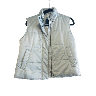 Weekend by Max Mara Silver Gray Full Zip Puffer Vest Women's 4