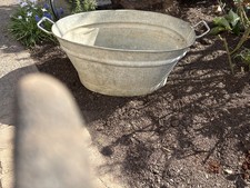 Alter Zinkwanne 60 Liter  Miniteich Getränkewanne Pflanzgefäss dicht