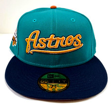 Houston Astros MLB NE 45th Anniv. Cooperstown Fitted Hat~Teal/Blue/Rust