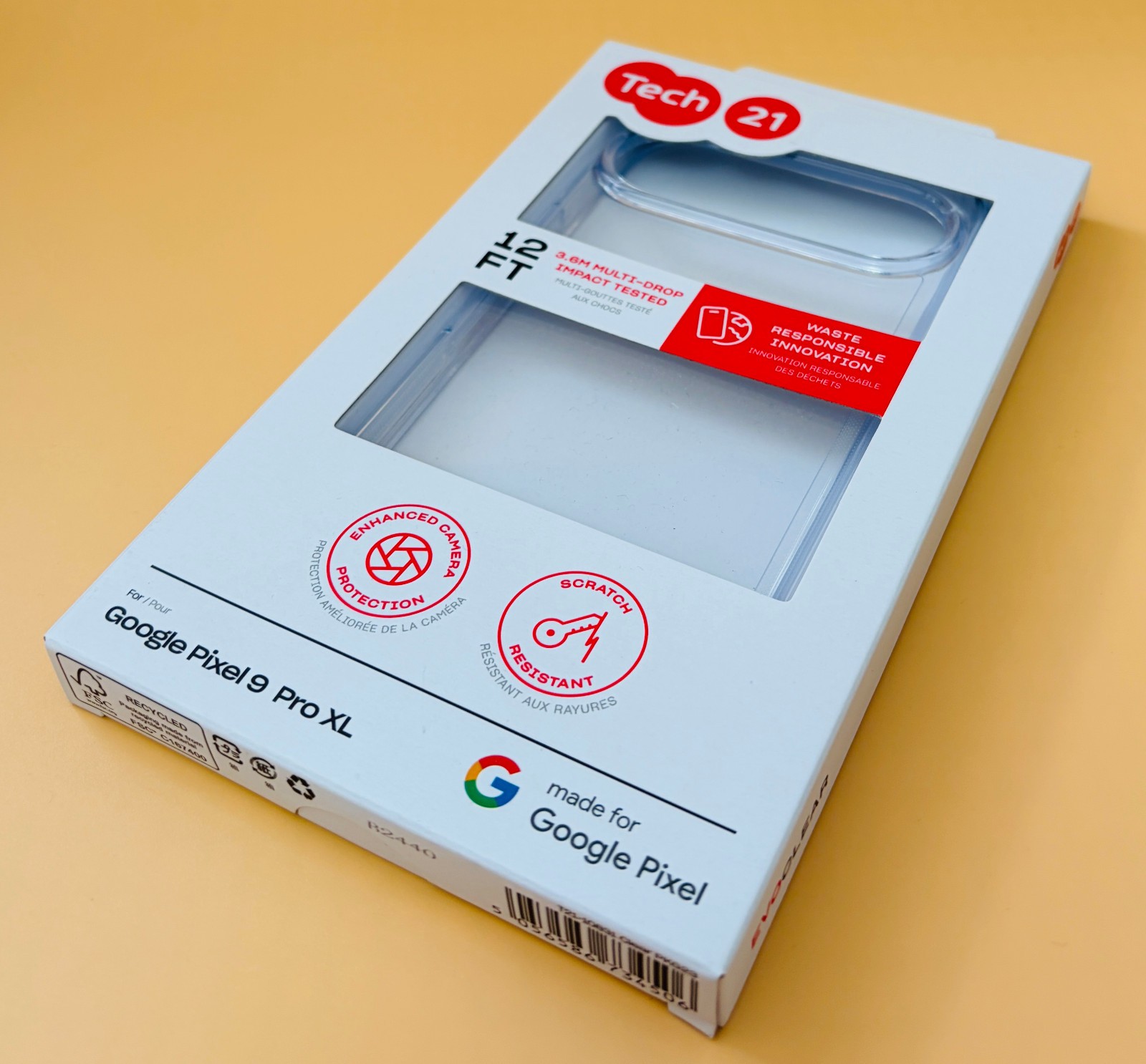 B&Q -  Evoclear Case For Google Pixel 9 Pro XlImpact ProtectionAnti-YellowingClear Case - Image 3