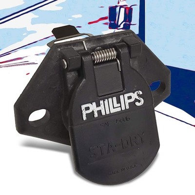 Phillips 16-726 7-Way Havy Duty STA-DRY 2-Hole Bullet w/locking clip Socket