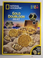 National Geographic Gold Doubloon Dig Kit 2 Replica Gold STEM Series Pyrite