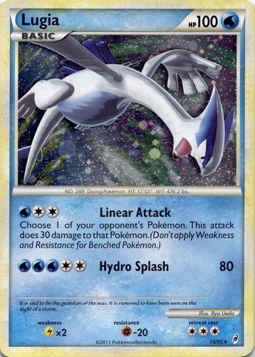 Lugia 15/95 Holo Rare Call of Legends Pokemon Moderately Played
