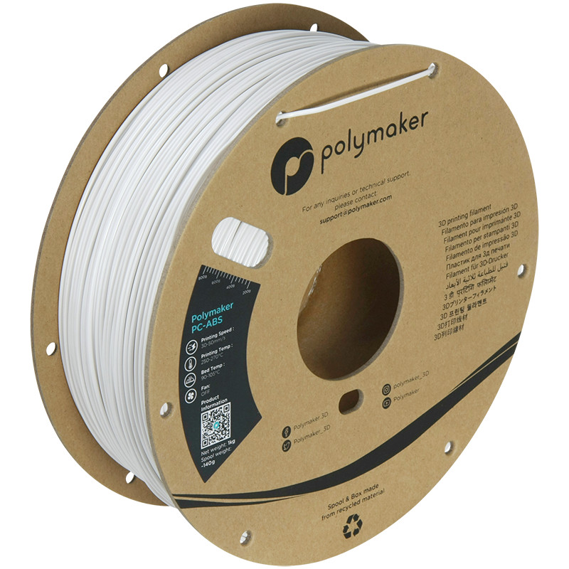 Polymaker PC-ABS Filament Weiß 1,75 mm 1 kg Polycarbonat ABS 3D-Drucker