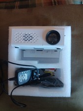 S2 Mini Portable Projector HD, USB, SD Card. Comes With 5 Foot Silver Screen