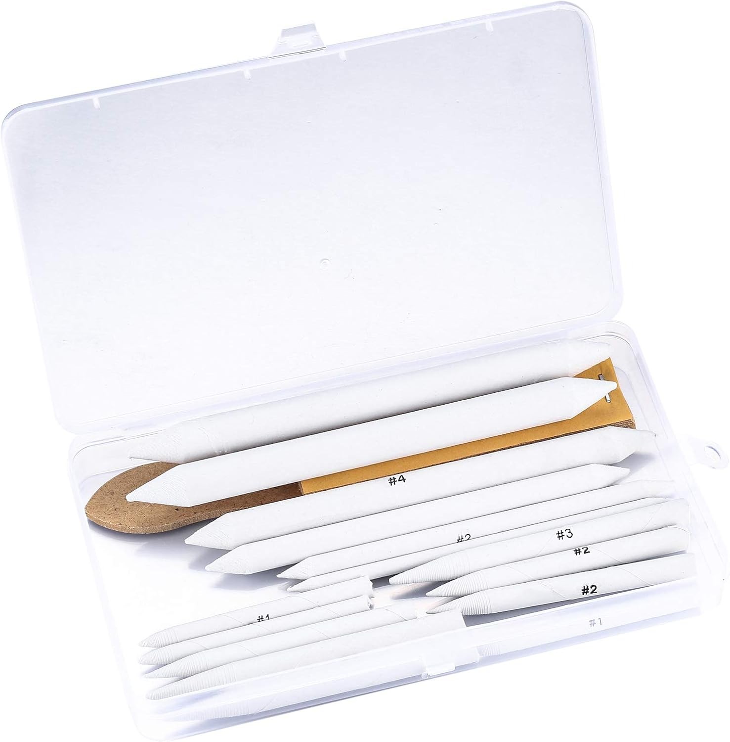16 Pcs Blending Stumps and Tortillions, Art Blending Pencils Tools, Sandpaper P