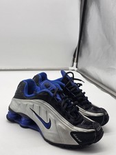 Scarpe Nike Shox R4 Youth 4Y Argento Nero Running Senza Solette Sneakers BQ4000-002