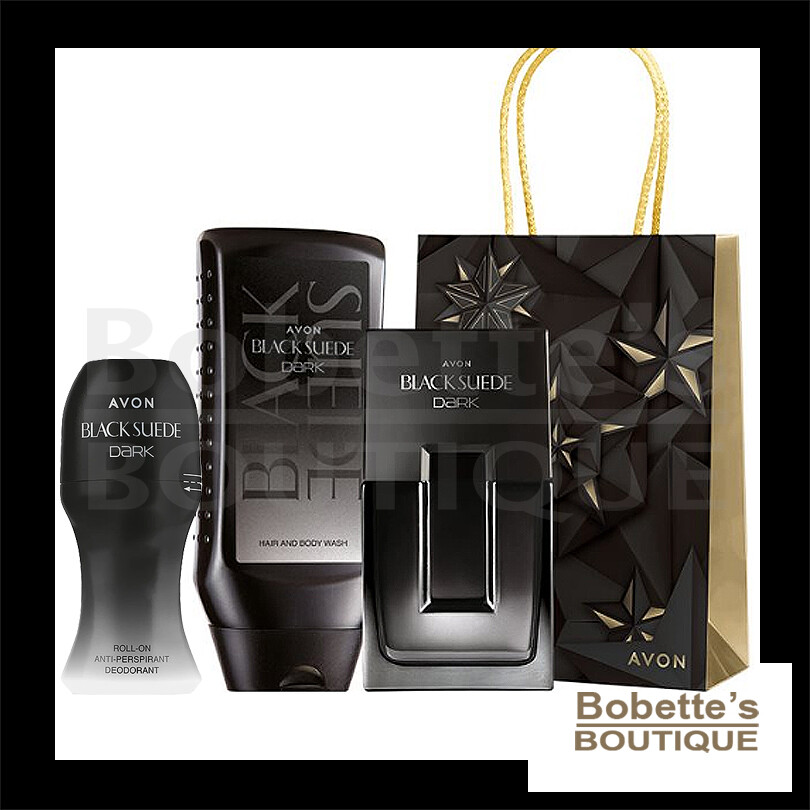 Black Suede Dark Avon ensemble de 3 produits pour lui avec sac cadeau inclus