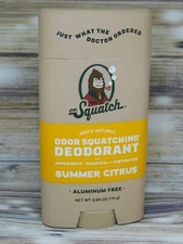 DR. SQUATCH Odor Squatching SUMMER CITRUS Aluminum-Free Deodorant 2.65oz ― #DK28