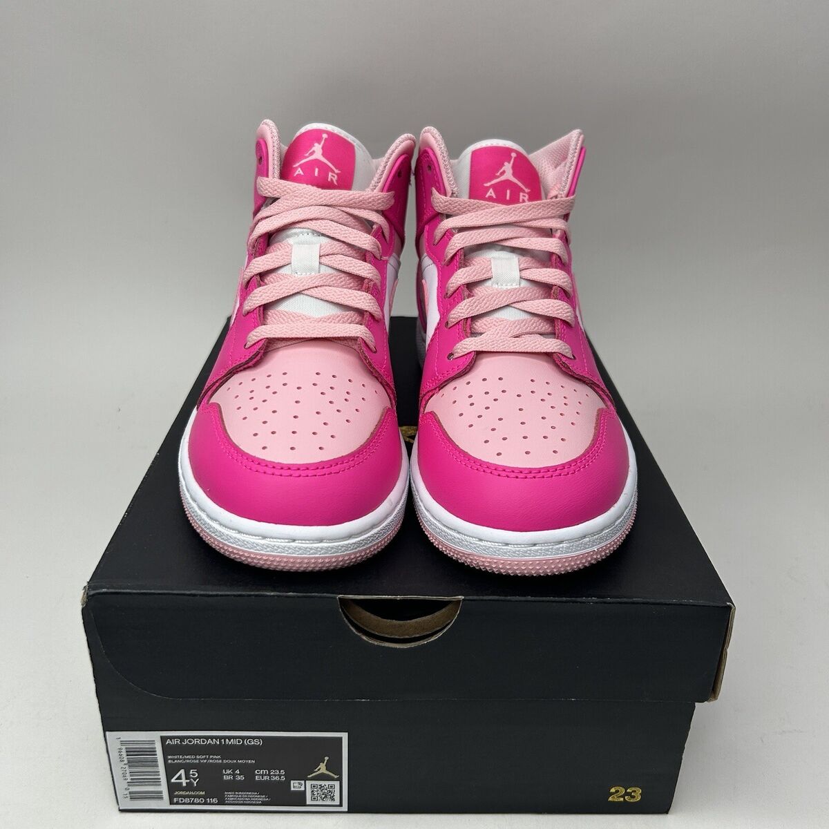 Nike Air Jordan 1 Mid GS “Fierce Pink/Barbie” FD8780-116 4.5 Nike Air Jordan 1 Mid GS “Fierce Pink/Barbie” FD8780-116 4.5