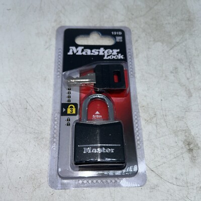 Master Lock Company ~ Model 131D ~ Covered ~ Solid Body Padlock J64