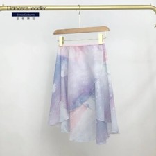 Ballet Skirt Starry Sky Embellishment Gradient Color Dance Skirt GymnasticsSkirt