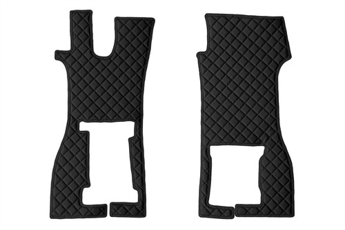 TAPPETI + COPRICOFANO ECOPELLE NERO PER SCANIA R 2017> SEDILE PIEGHEVOLE - Imagen 3 de 5