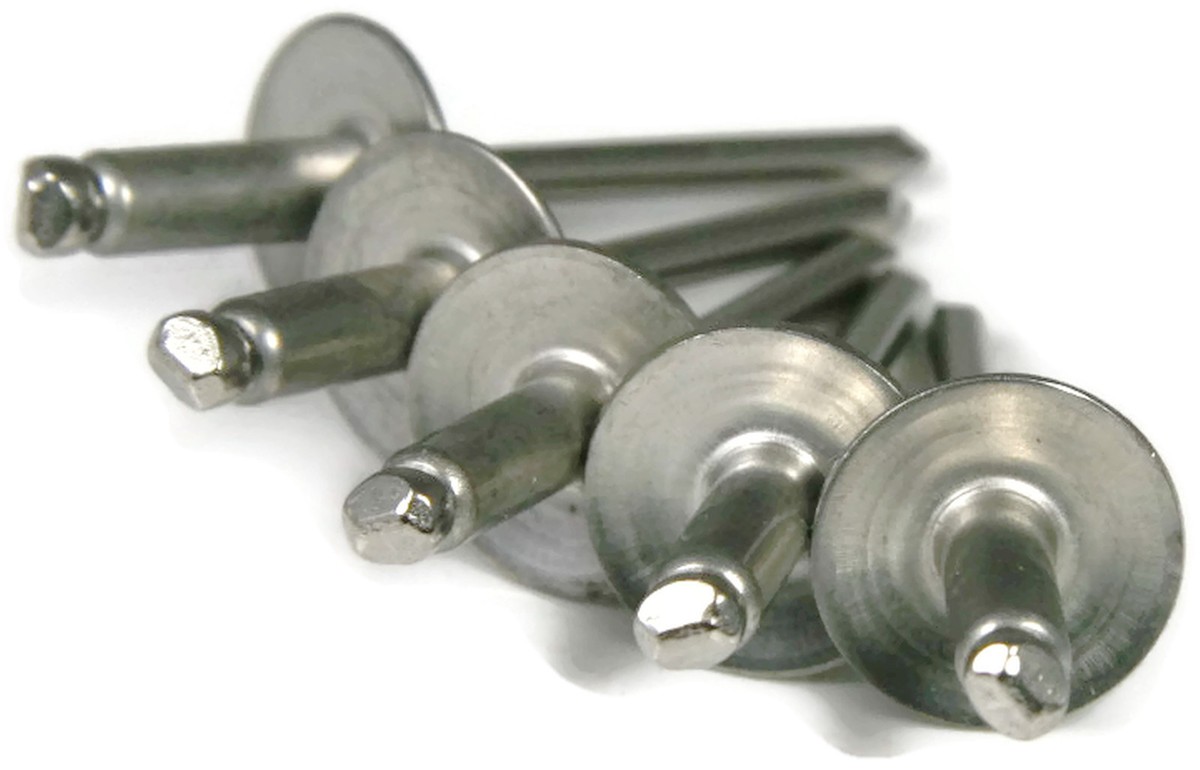 Aluminum POP Rivets Large Flange - 6-4LF, 3/16