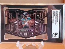 2022 Obsidian Trevor Lawrence Vitreous Electric Etch Red /10 - SGC 9 MINT