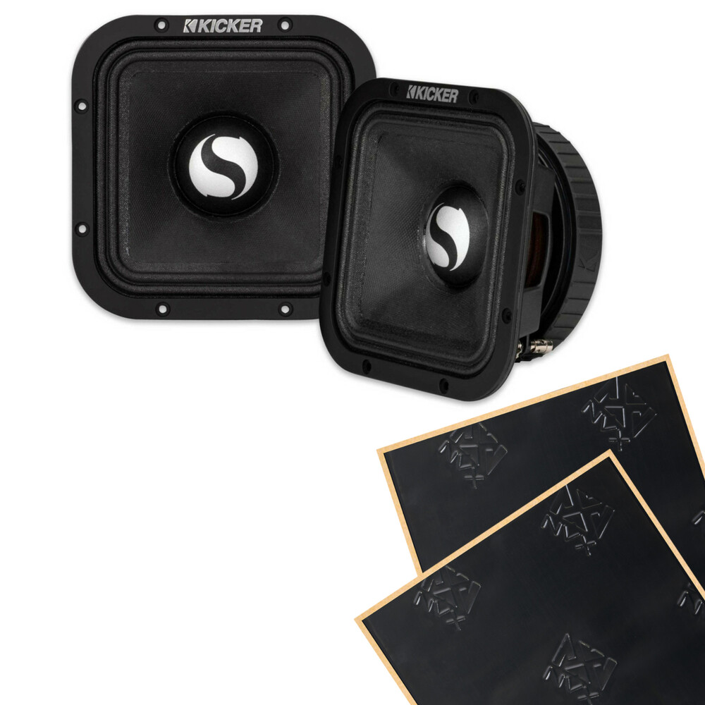 Квадратные среднечастотные динамики Kicker 49ST7MR4 серии 7 ST с демпфированием звука 3369000₽